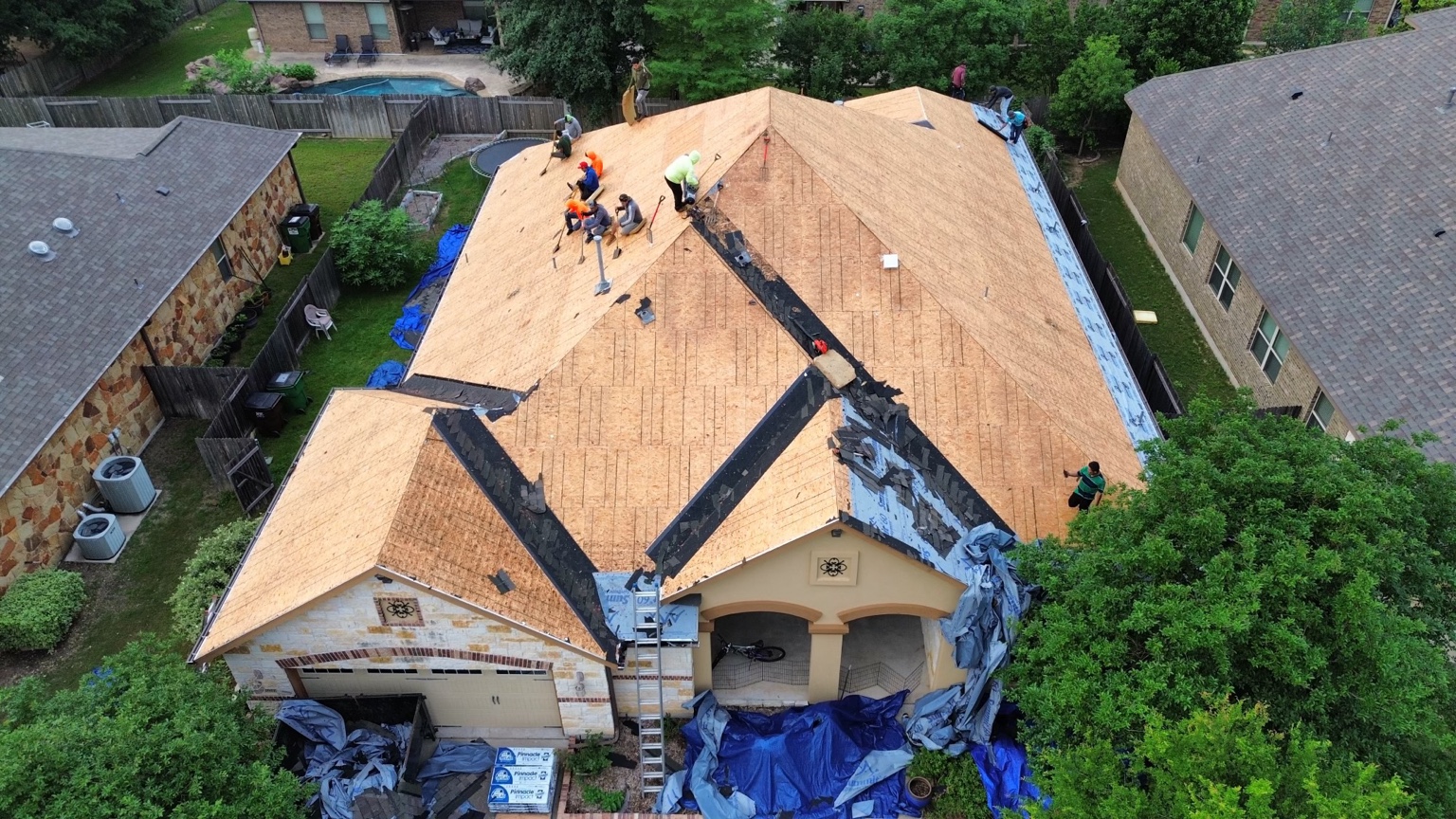 Before roof restoration